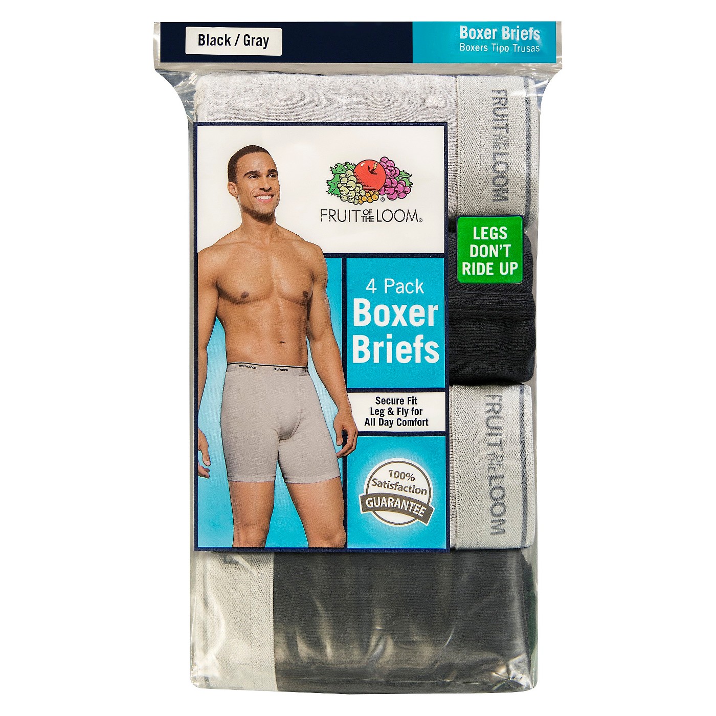 Fruit of the Loom Mens 2XL 4-Pack Pattern Boxer - VIP Outlet