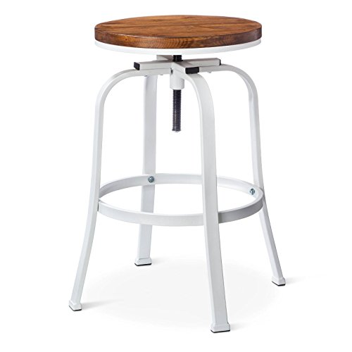 threshold dakota adjustable backless barstool