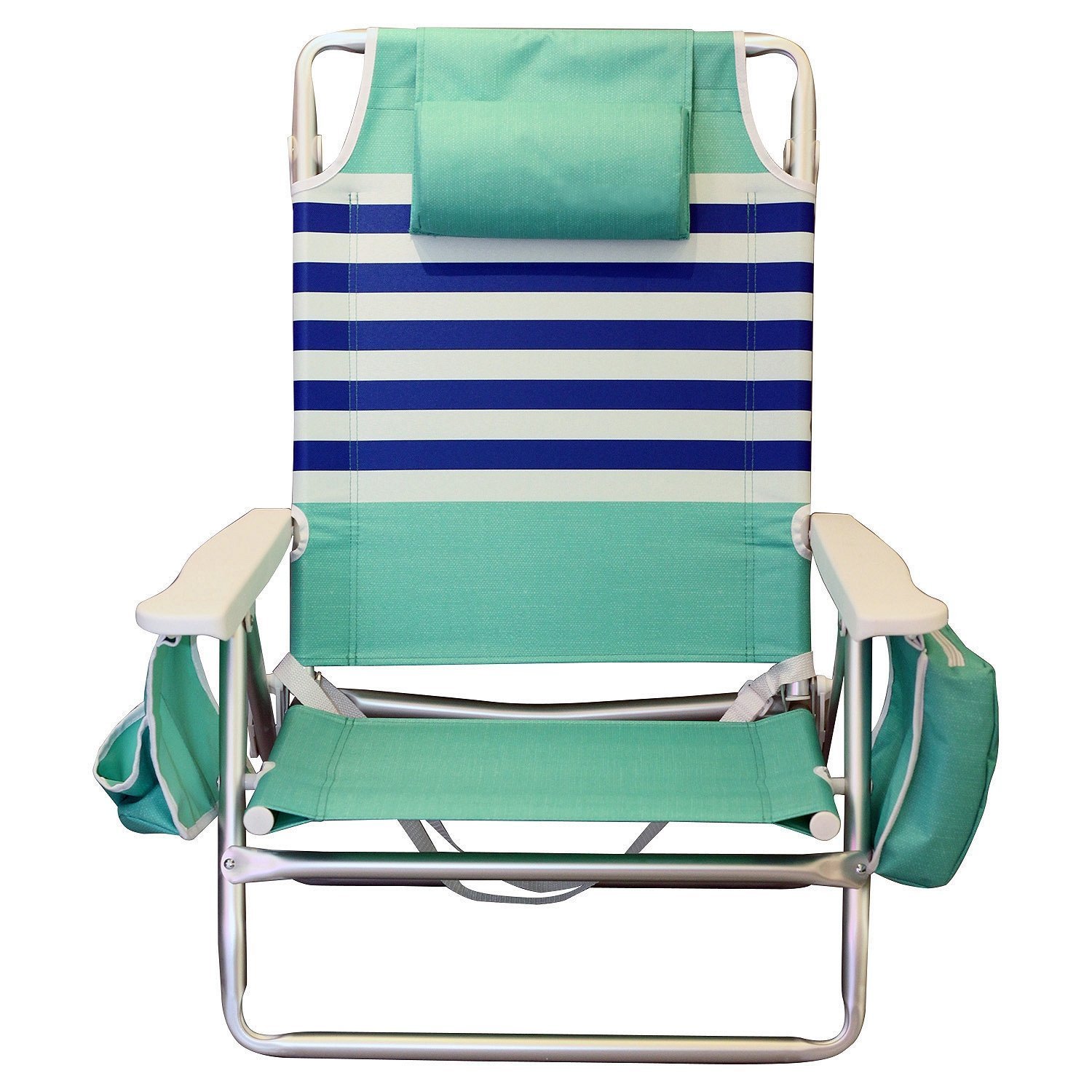 Nautica 5 Position Aluminum Frame Beach Chair Blue Vip Outlet