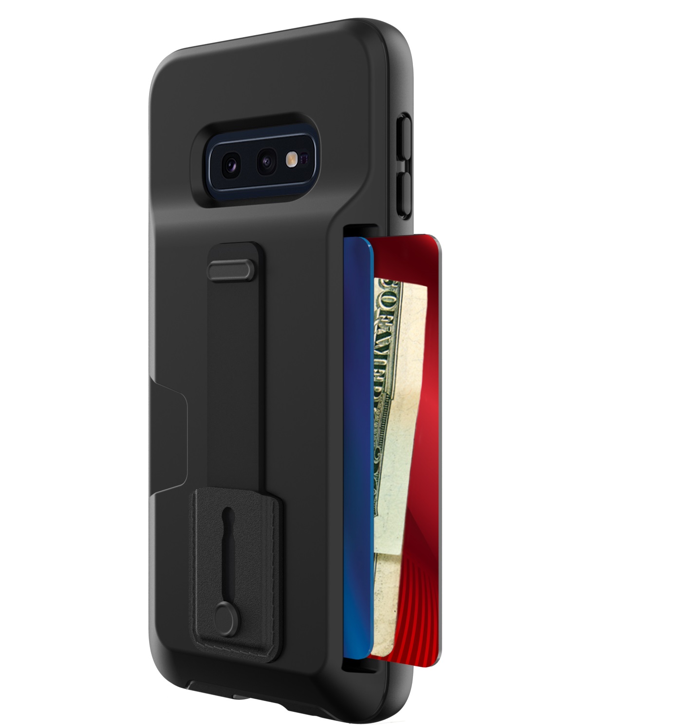 Blackweb card pocket case with holding strap Clearance