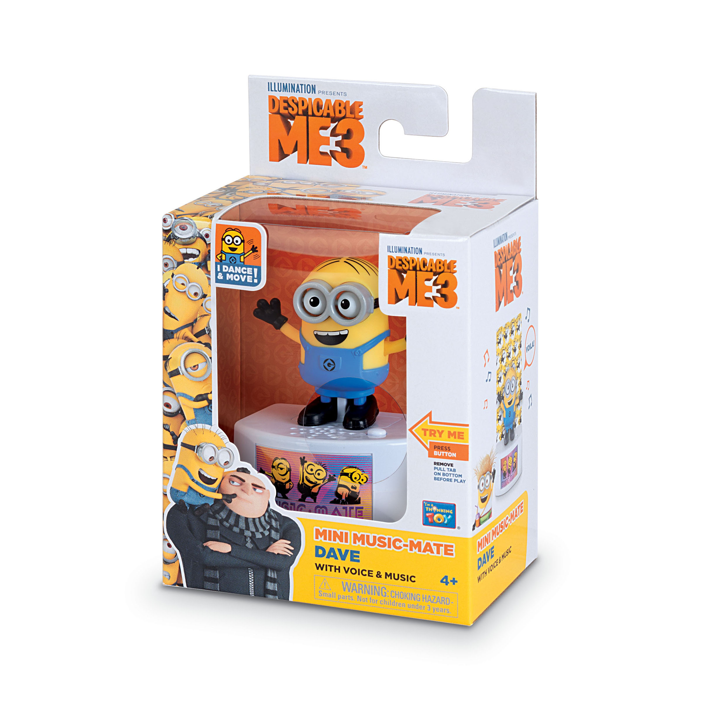 Despicable Me Music-Mate Minion Dave Toy Figure Thinkway Toys 20291