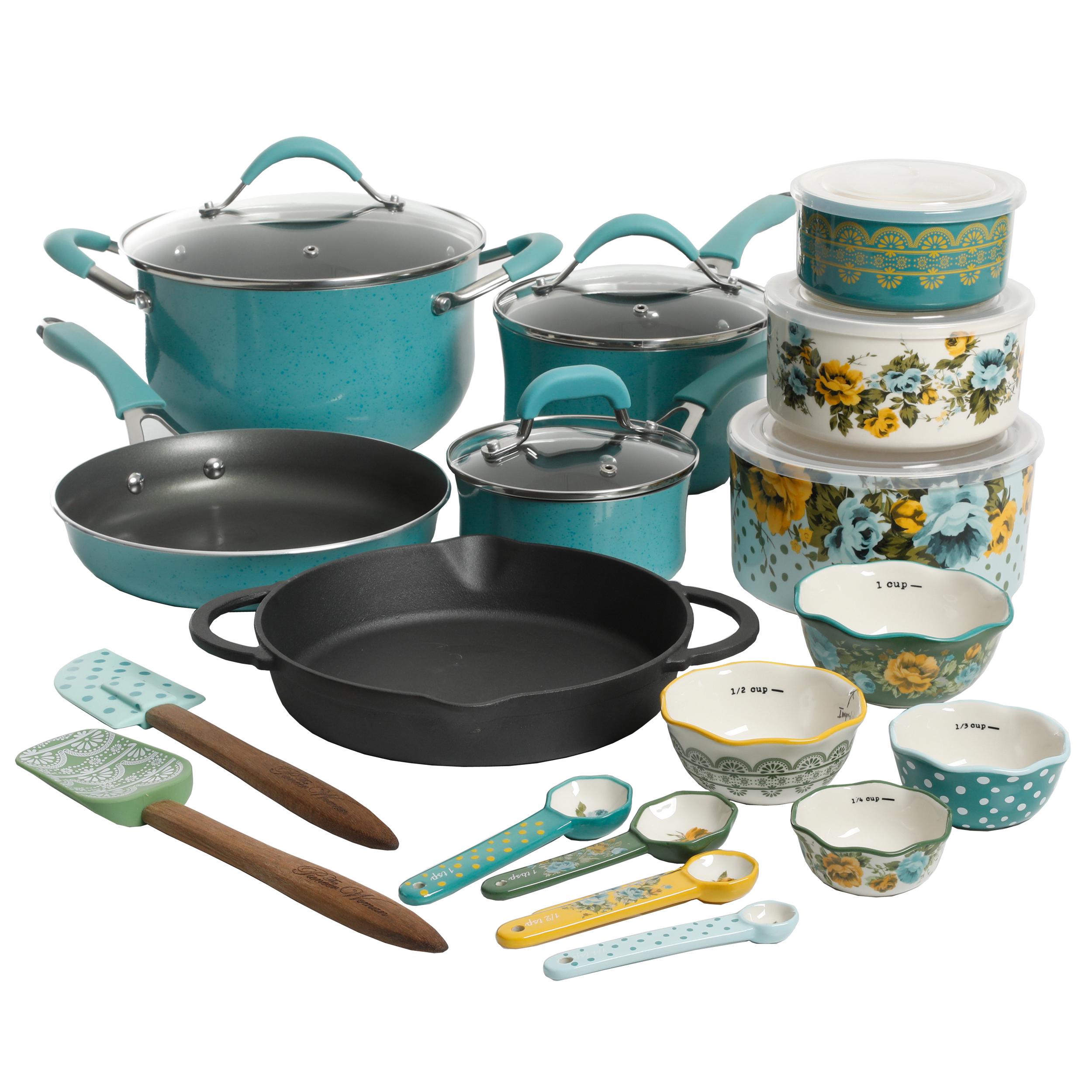 Turquoise The Pioneer Woman Frontier 5-Piece Cookware Set 