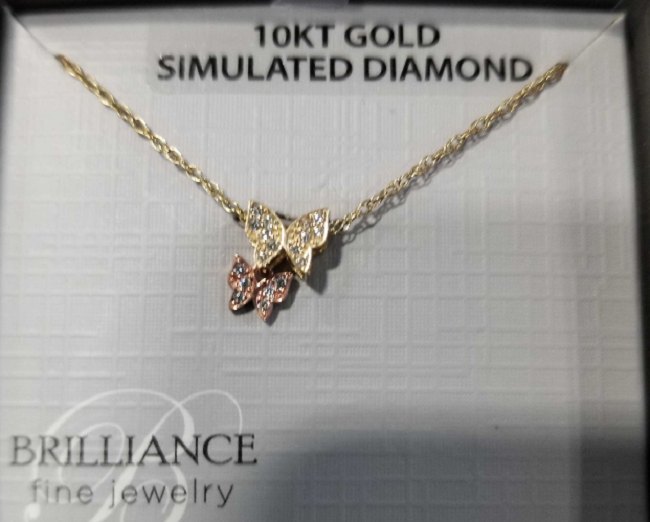 brilliance fine jewelry butterfly necklace