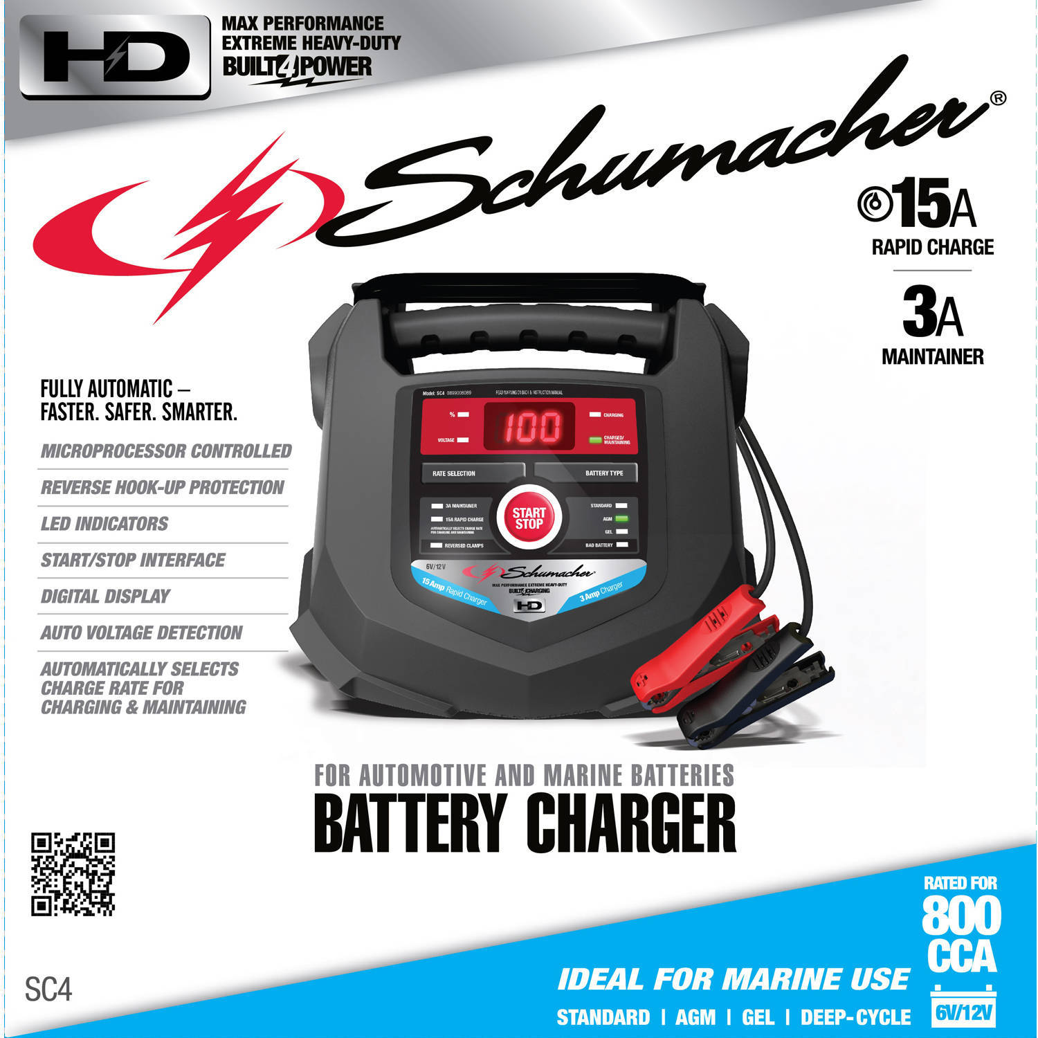 schumacher battery charger 15 amp