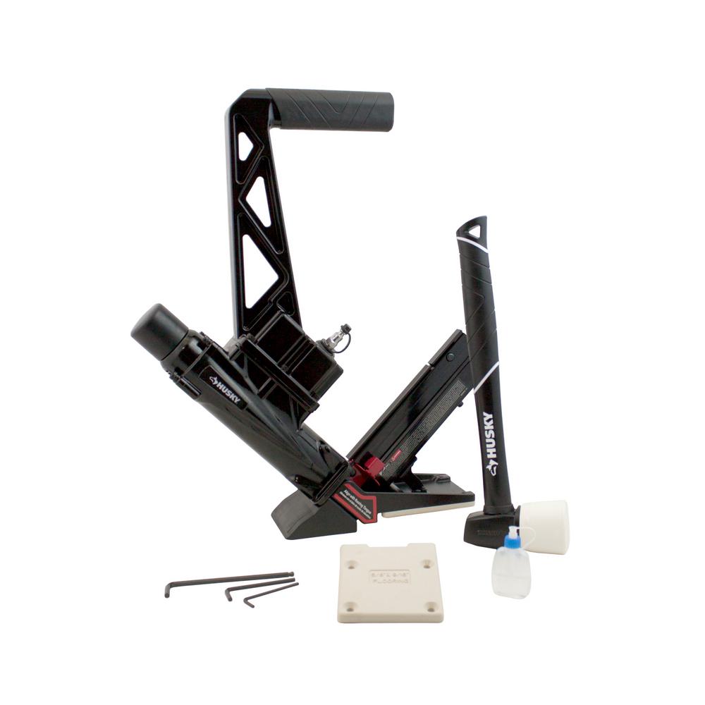 HUSKY HDUFL50 Flooring Nailer/Stapler 16-Gauge Pneumatic New Style 15.5 Gauge 