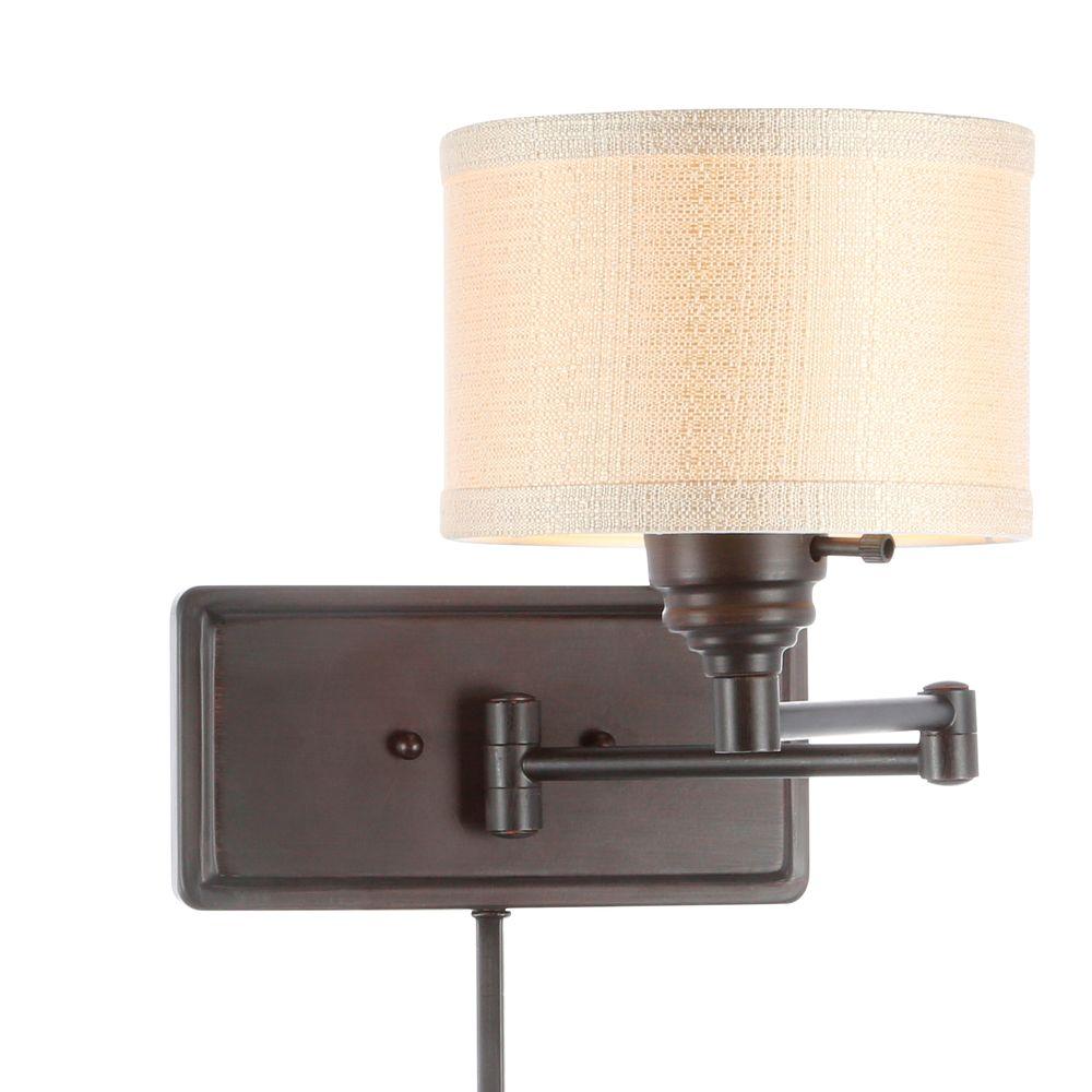 hampton bay swing arm wall sconce