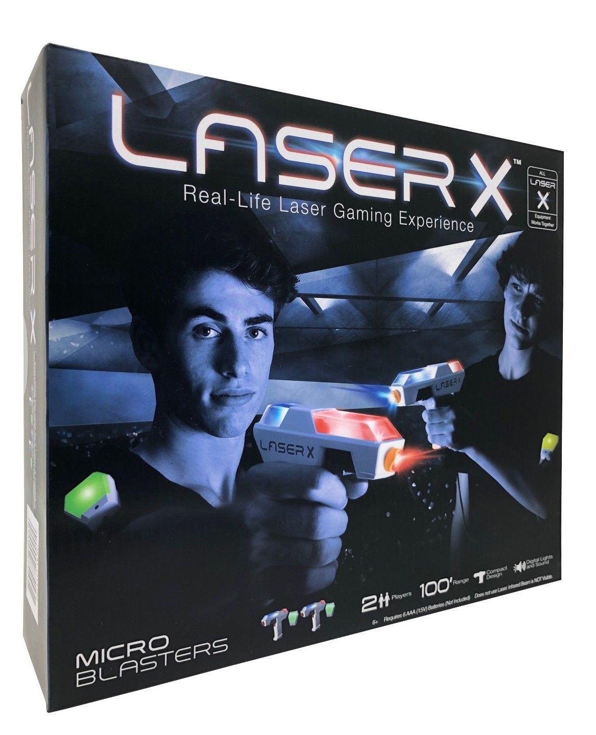 Laser X 88053 Real Life Laser Gaming Experience Micro Blasters Set for 2 Players 
