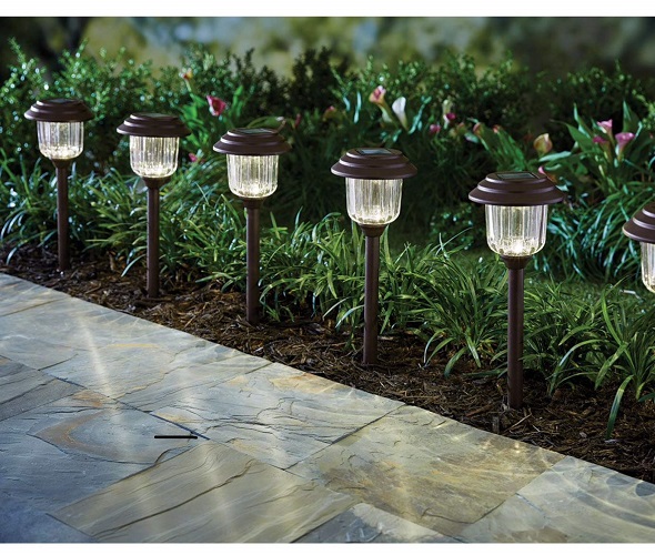 member's mark 6 piece led solar path lights