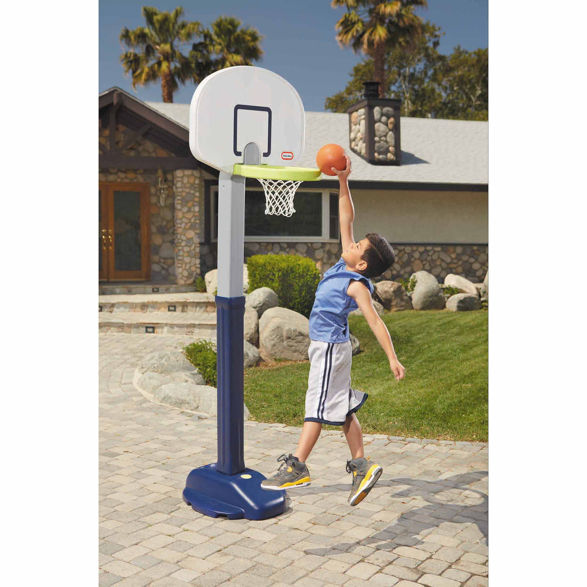 Little Tikes, 638206M, Adjust and Jam Pro Basketball Set, Blue - VIP Outlet