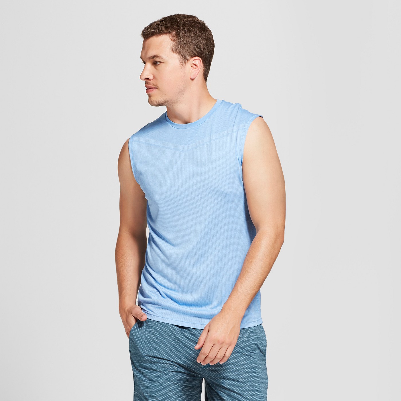 Champion Men's C9 Muscle Tech Tee - Blue - Sleeveless T-shirts