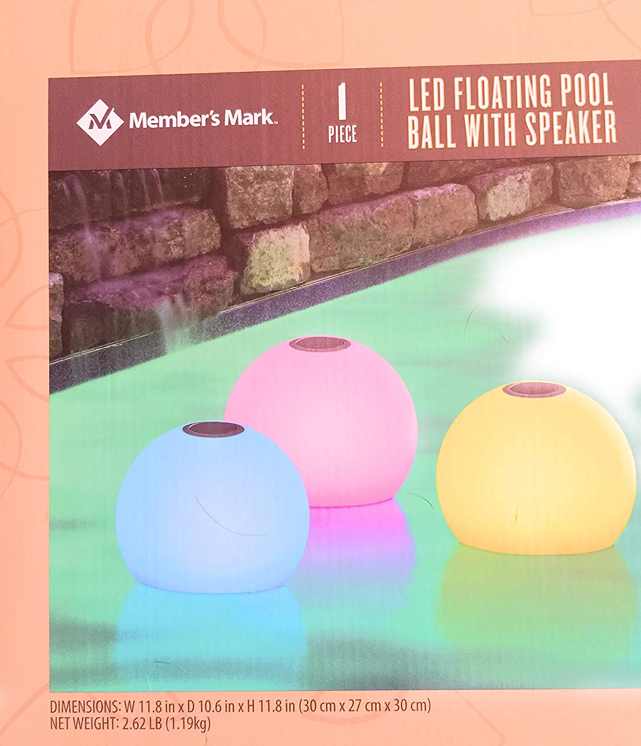 Member's Mark LED Floating Light-Up Speaker 1-Pack